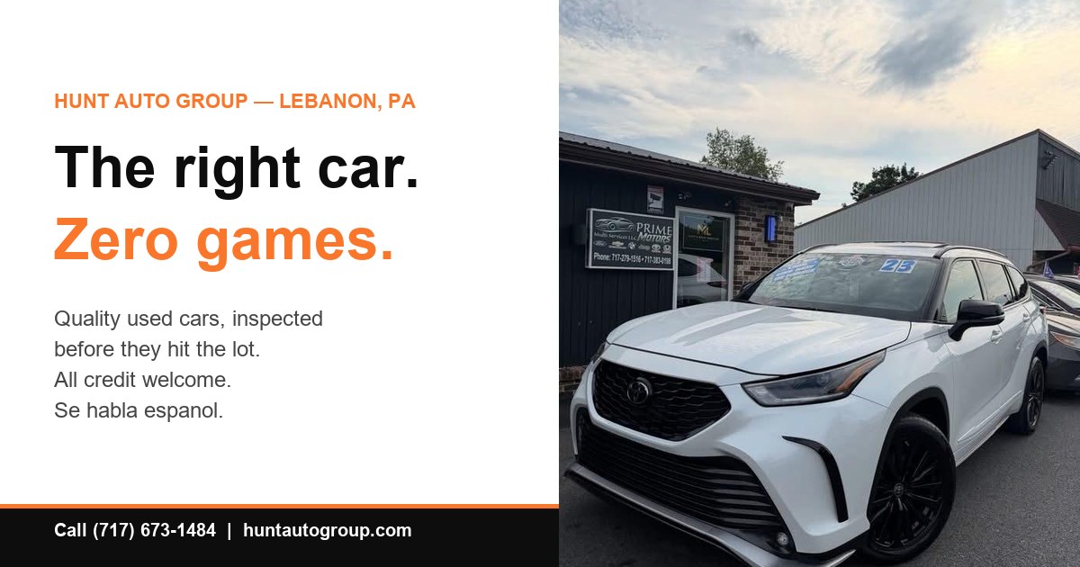 First-Time Car Buyer Guide for Lebanon PA Drivers